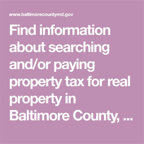 How Does Property Tax Baltimore Md Impact Your Finances?